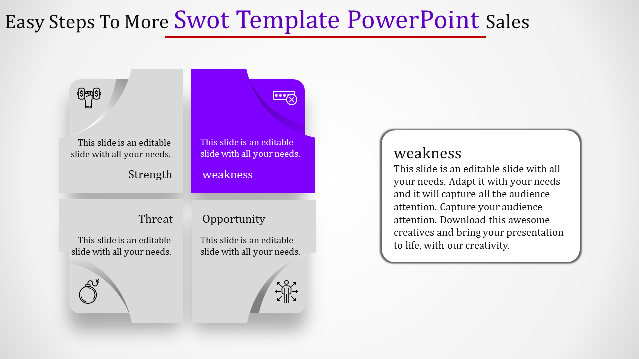 swot template powerpoint-Easy Steps To More Swot Template Powerpoint Sales-Style-2